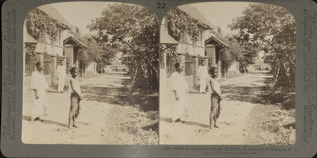 A street scene at Ermita, a suburb of Manila, P. I.